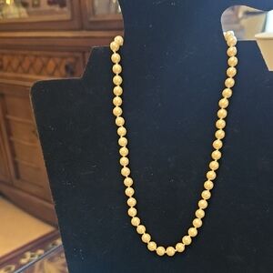 Elegant Gold Pearl Necklace, 16 inches, NEW